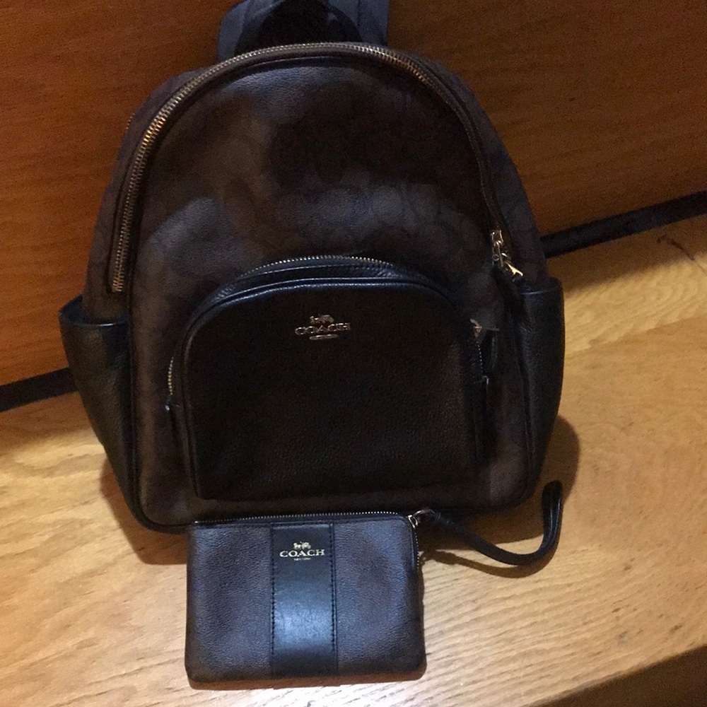 Coach Brown Leather Backpack